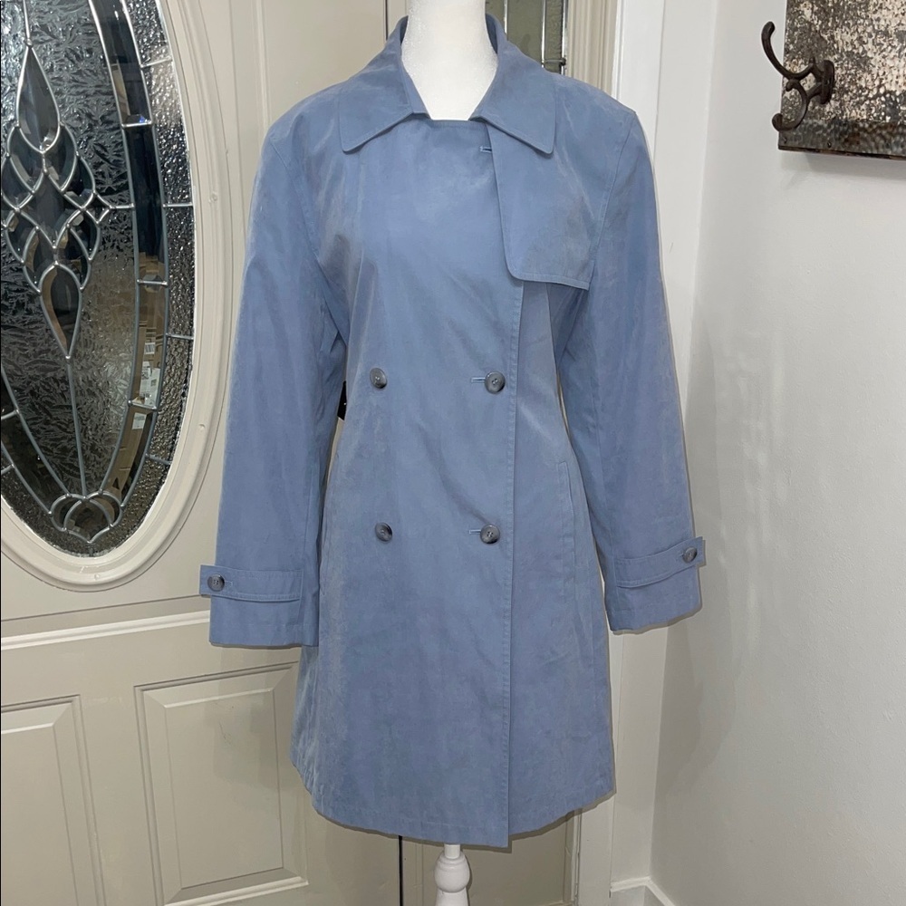 Worthington Women's Powder Blue Medium Trench Coat